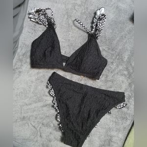 NWT Coco Rave Cruise jet black 2 piece bikini